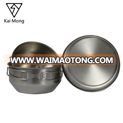 OUTDOOR CAMPING HIKING MOUNTAINEERING LIGHTWEIGHT TITANIUM COOK BOWLS TABLEWARE